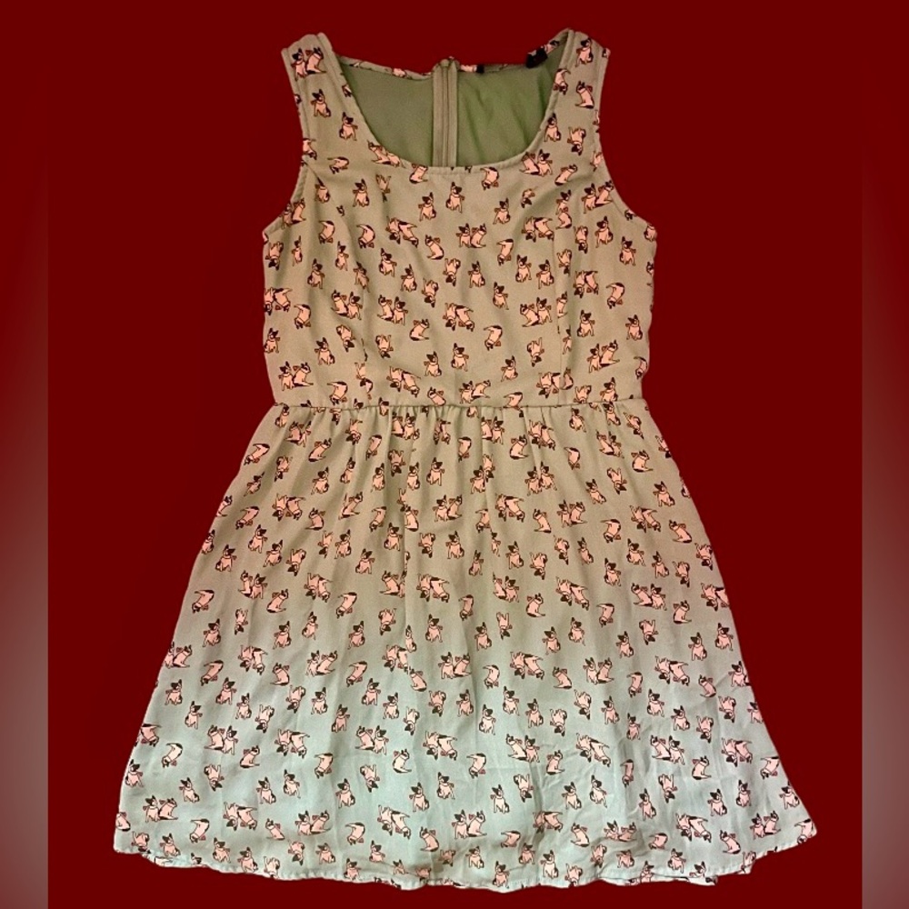 🐾❤️French Bulldog print dress